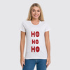 Заказать женскую футболку в Москве. Футболка классическая Хо Хо Хо от hideo_kojima - готовые дизайны и нанесение принтов.