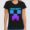 Заказать женскую футболку в Москве. Футболка классическая MINECRAFT CREEPER от weeert - готовые дизайны и нанесение принтов.