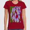 Заказать женскую футболку в Москве. Футболка классическая фиалки от Мира  - готовые дизайны и нанесение принтов.