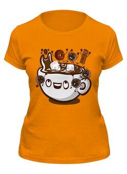 Заказать женскую футболку в Москве. Футболка классическая Кофе(Coffee) от Zamula - готовые дизайны и нанесение принтов.