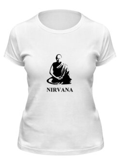 Заказать женскую футболку в Москве. Футболка классическая Nirvana-black от LINGAM ART | lingam.ord@gmail.com - готовые дизайны и нанесение принтов.