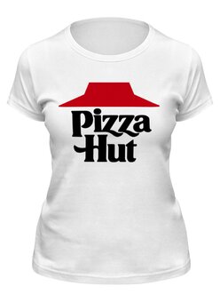 Заказать женскую футболку в Москве. Футболка классическая Пицца Хат от trugift - готовые дизайны и нанесение принтов.