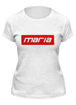 Заказать женскую футболку в Москве. Футболка классическая Maria от THE_NISE  - готовые дизайны и нанесение принтов.