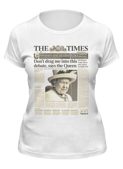 Заказать женскую футболку в Москве. Футболка классическая the Times от Picasso - готовые дизайны и нанесение принтов.