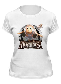 Заказать женскую футболку в Москве. Футболка классическая Flockers от THE_NISE  - готовые дизайны и нанесение принтов.