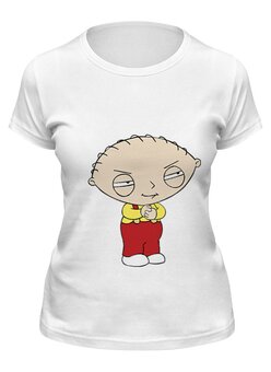 Заказать женскую футболку в Москве. Футболка классическая Stewie Griffin от YellowCloverShop - готовые дизайны и нанесение принтов.