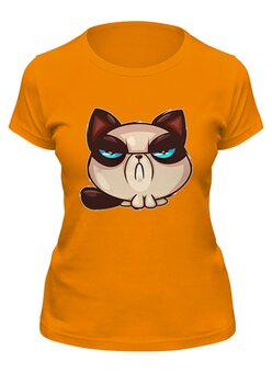 Заказать женскую футболку в Москве. Футболка классическая Кот (Cat) от nadegda - готовые дизайны и нанесение принтов.