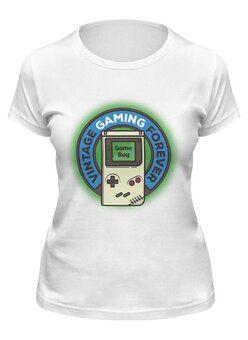 Заказать женскую футболку в Москве. Футболка классическая GameBoy от Мурад Мокран - готовые дизайны и нанесение принтов.
