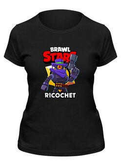 Заказать женскую футболку в Москве. Футболка классическая BRAWL STARS RICOCHET от geekbox - готовые дизайны и нанесение принтов.