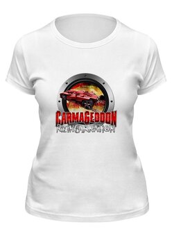 Заказать женскую футболку в Москве. Футболка классическая Carmageddon от THE_NISE  - готовые дизайны и нанесение принтов.