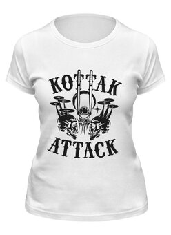 Заказать женскую футболку в Москве. Футболка классическая Kottak (ударник группы Scorpions) от Leichenwagen - готовые дизайны и нанесение принтов.