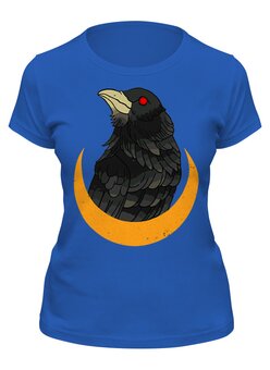 Заказать женскую футболку в Москве. Футболка классическая Crow&Moon от balden - готовые дизайны и нанесение принтов.