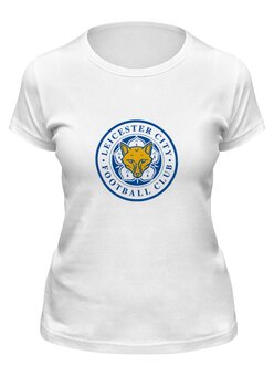 Заказать женскую футболку в Москве. Футболка классическая Лестер Сити от Polilog - готовые дизайны и нанесение принтов.