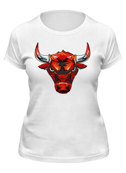 Заказать женскую футболку в Москве. Футболка классическая ◈ BULL ◈ от balden - готовые дизайны и нанесение принтов.