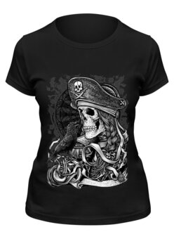 Заказать женскую футболку в Москве. Футболка классическая Пират от printik - готовые дизайны и нанесение принтов.