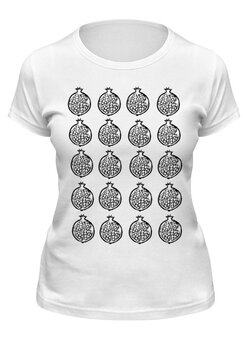 Заказать женскую футболку в Москве. Футболка классическая Гранат от Мария Наумова - готовые дизайны и нанесение принтов.
