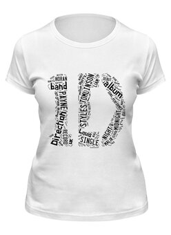 Заказать женскую футболку в Москве. Футболка классическая One Direction   от cherdantcev - готовые дизайны и нанесение принтов.