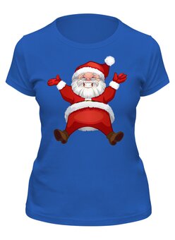 Заказать женскую футболку в Москве. Футболка классическая Санта Клаус от Jimmy Flash - готовые дизайны и нанесение принтов.