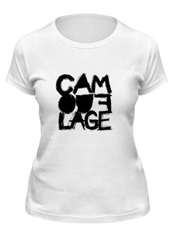 Заказать женскую футболку в Москве. Футболка классическая Camouflage band LOGO от Black Pimpf - готовые дизайны и нанесение принтов.