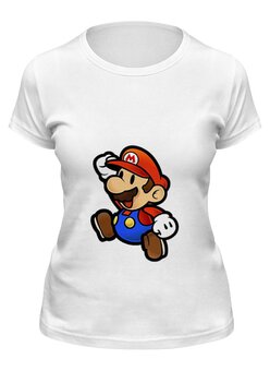 Заказать женскую футболку в Москве. Футболка классическая Марио от YellowCloverShop - готовые дизайны и нанесение принтов.