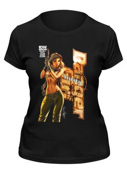 Заказать женскую футболку в Москве. Футболка классическая Danger Girl от Виктор Гришин - готовые дизайны и нанесение принтов.