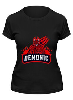 Заказать женскую футболку в Москве. Футболка классическая Демон от acidhouses - готовые дизайны и нанесение принтов.