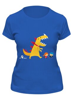 Заказать женскую футболку в Москве. Футболка классическая Динозавр от printik - готовые дизайны и нанесение принтов.