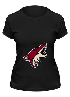 Заказать женскую футболку в Москве. Футболка классическая Arizona Coyotes от dobryidesign - готовые дизайны и нанесение принтов.