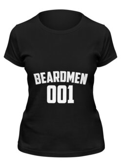 Заказать женскую футболку в Москве. Футболка классическая BEARDMEN 001 от Borodachi - готовые дизайны и нанесение принтов.
