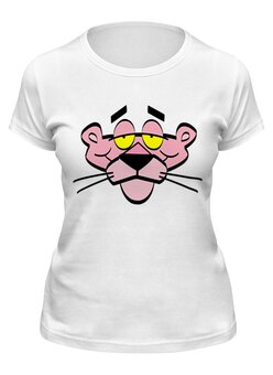 Заказать женскую футболку в Москве. Футболка классическая Розовая Пантера от Amerikanka - готовые дизайны и нанесение принтов.