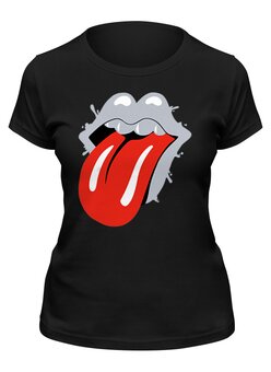Заказать женскую футболку в Москве. Футболка классическая The Rolling Stones от Romanova - готовые дизайны и нанесение принтов.