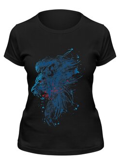 Заказать женскую футболку в Москве. Футболка классическая Абстрактный лев от printik - готовые дизайны и нанесение принтов.