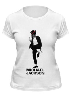 Заказать женскую футболку в Москве. Футболка классическая Michael Jackson от carolina - готовые дизайны и нанесение принтов.