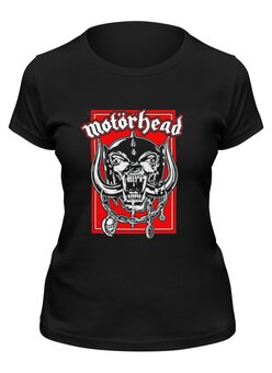 Заказать женскую футболку в Москве. Футболка классическая Motorhead от Leichenwagen - готовые дизайны и нанесение принтов.