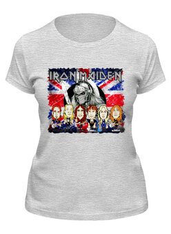 Заказать женскую футболку в Москве. Футболка классическая Iron Maiden Band от Leichenwagen - готовые дизайны и нанесение принтов.