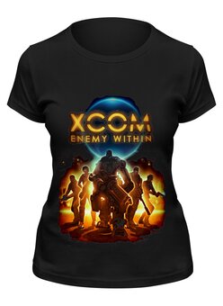 Заказать женскую футболку в Москве. Футболка классическая X-COM 2 от Curipopik - готовые дизайны и нанесение принтов.