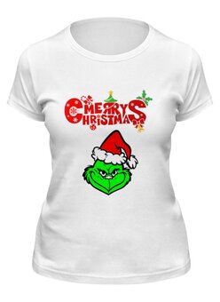 Заказать женскую футболку в Москве. Футболка классическая Christmas от ZVER  - готовые дизайны и нанесение принтов.