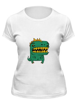 Заказать женскую футболку в Москве. Футболка классическая Дракон от denis01001 - готовые дизайны и нанесение принтов.