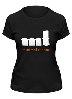 Заказать женскую футболку в Москве. Футболка классическая Minimal Techno от troyaperformans@mail.ru - готовые дизайны и нанесение принтов.