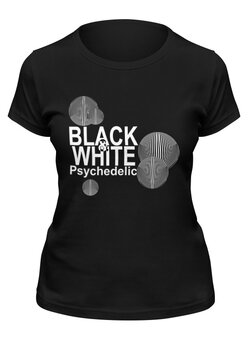 Заказать женскую футболку в Москве. Футболка классическая Черно-белая психоделика. от Zorgo-Art  - готовые дизайны и нанесение принтов.