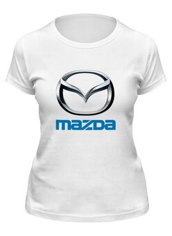 Заказать женскую футболку в Москве. Футболка классическая MAZDA от DESIGNER   - готовые дизайны и нанесение принтов.