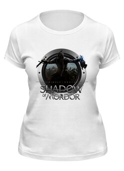 Заказать женскую футболку в Москве. Футболка классическая Shadow of Mordor от THE_NISE  - готовые дизайны и нанесение принтов.