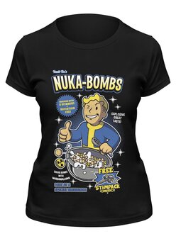 Заказать женскую футболку в Москве. Футболка классическая Vault Boy от printik - готовые дизайны и нанесение принтов.