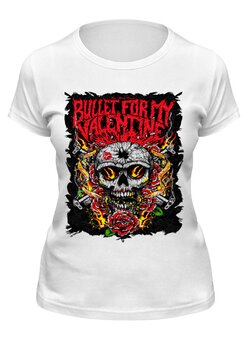 Заказать женскую футболку в Москве. Футболка классическая Bullet For My Valentine от THE_NISE  - готовые дизайны и нанесение принтов.