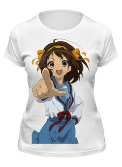 Заказать женскую футболку в Москве. Футболка классическая Suzumiya Haruhi (OBEY) от redirector - готовые дизайны и нанесение принтов.