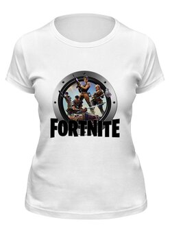 Заказать женскую футболку в Москве. Футболка классическая Fortnite от THE_NISE  - готовые дизайны и нанесение принтов.