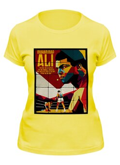 Заказать женскую футболку в Москве. Футболка классическая Muhammad Ali от creativemen - готовые дизайны и нанесение принтов.