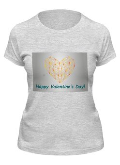 Заказать женскую футболку в Москве. Футболка классическая Low Poly Heart  от natulia_hatulia@yahoo.com - готовые дизайны и нанесение принтов.