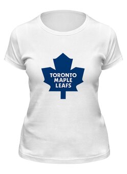 Заказать женскую футболку в Москве. Футболка классическая Toronto Maple Leafs от BURNSHIRTS - готовые дизайны и нанесение принтов.