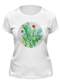 Заказать женскую футболку в Москве. Футболка классическая Растения от mrs-snit@yandex.ru - готовые дизайны и нанесение принтов.